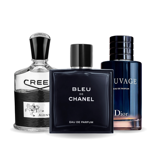 Set de 3 Perfumes | Credo AVENTUS + Bleu de Chanel + Sauvage Dior 100 ml