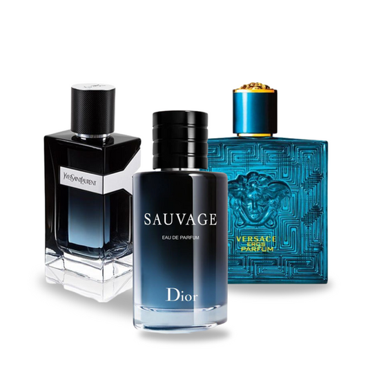 <tc>CONJUNTO: Dior Sauvage, Yves Saint Laurent Y, Versace Eros</tc>