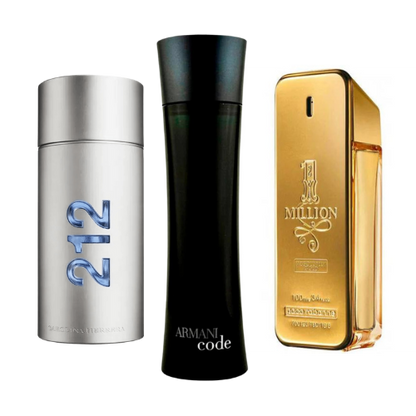 <tc>SET: 212 Men NYC, Paco Rabanne One Million, Armani Code Homme</tc>